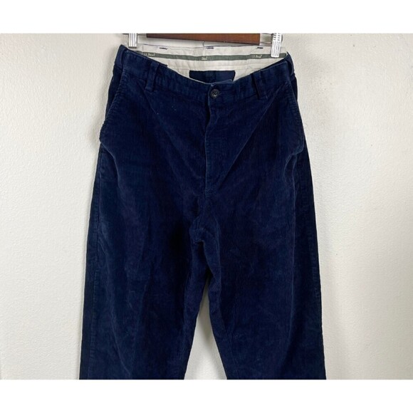 L.L.Bean Size 38 Comfort Waist Blue Corduroy Cotton Straight Mens Trouser Pants - Picture 4 of 7